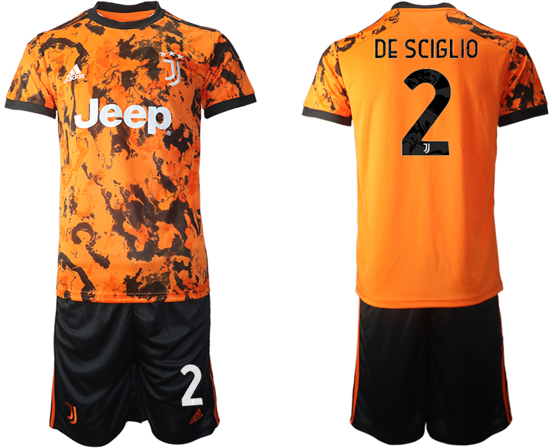 Men 2020-2021 club Juventus Second away #2 orange Soccer Jerseys->juventus jersey->Soccer Club Jersey